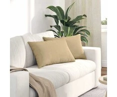 Sofa Pagalvės 2 pcs Pilkai žalia 60 x 40 cm Kordūrinis audinys
