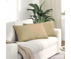 Sofa Pagalvės 2 pcs Pilkai žalia 80 x 40 cm Kordūrinis audinys