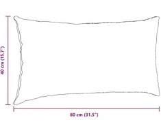 Sofa Pagalvės 2 pcs Pilkai žalia 80 x 40 cm Kordūrinis audinys