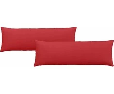 Sofa Pagalvės 2 pcs Raudona 120 x 40 cm audinys