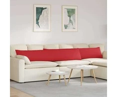 Sofa Pagalvės 2 pcs Raudona 200 x 40 cm audinys