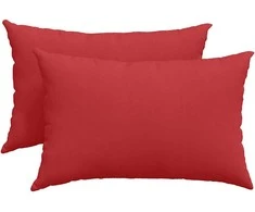 Sofa Pagalvės 2 pcs Raudona 60 x 40 cm audinys