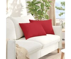 Sofa Pagalvės 2 pcs Raudona 60 x 40 cm audinys