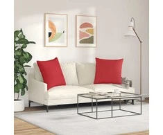 Sofa Pagalvės 2 vnt. audinys Raudona 60 x 60 cm