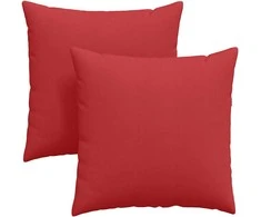 Sofa Pagalvės 2 pcs Raudona 60 x 60 cm audinys