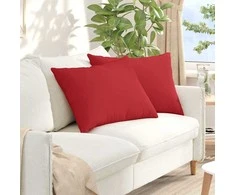 Sofa Pagalvės 2 pcs Raudona 70 x 50 cm audinys