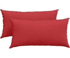 Sofa Pagalvės 2 pcs Raudona 80 x 40 cm audinys