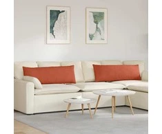Sofa Pagalvės 2 pcs Raudona oranžinė 120 x 40 cm