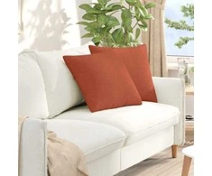 Sofa Pagalvės 2 pcs Raudona oranžinė 50 x 50 cm