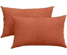 Sofa Pagalvės 2 pcs Raudona oranžinė 50 x 30 cm