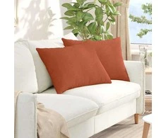 Sofa Pagalvės 2 pcs Raudona oranžinė 70 x 50 cm