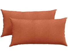 Sofa Pagalvės 2 pcs Raudona oranžinė 80 x 40 cm