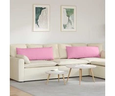 Sofa Pagalvės 2 pcs Rožinė 120 x 40 cm audinys