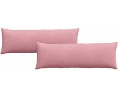 Sofa Pagalvės 2 pcs Rožinė 120 x 40 cm Kordūrinis audinys