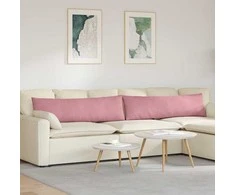 Sofa Pagalvės 2 pcs Rožinė 145 x 40 cm Kordūrinis audinys
