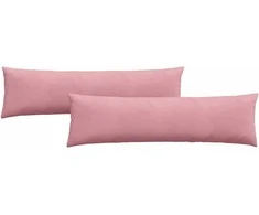 Sofa Pagalvės 2 pcs Rožinė 145 x 40 cm Kordūrinis audinys