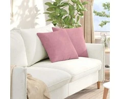 Sofa Pagalvės 2 pcs Rožinė 45 x 45 cm Kordūrinis audinys