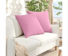 Sofa Pagalvės 2 pcs Rožinė 60 x 60 cm audinys
