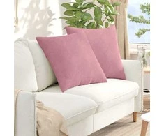 Sofa Pagalvės 2 pcs Rožinė 60 x 60 cm Kordūrinis audinys