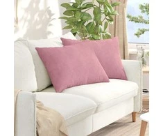 Sofa Pagalvės 2 pcs Rožinė 70 x 50 cm Kordūrinis audinys