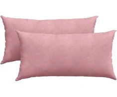 Sofa Pagalvės 2 pcs Rožinė 80 x 40 cm Kordūrinis audinys