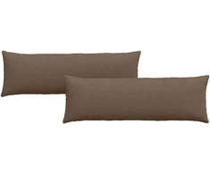 Sofa Pagalvės 2 pcs Ruda 120 x 40 cm audinys