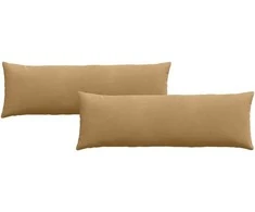 Sofa Pagalvės 2 pcs Ruda 120 x 40 cm Kordūrinis audinys