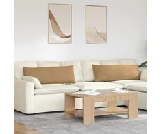 Sofa Pagalvės 2 pcs Ruda 120 x 40 cm Kordūrinis audinys