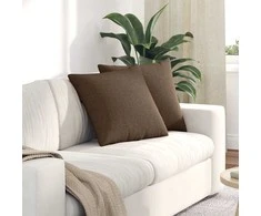 Sofa Pagalvės 2 pcs Ruda 50 x 50 cm audinys