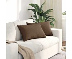 Sofa Pagalvės 2 pcs Ruda 60 x 40 cm audinys