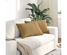 Sofa Pagalvės 2 pcs Ruda 60 x 40 cm Kordūrinis audinys