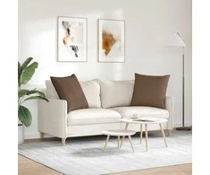 Sofa Pagalvės 2 vnt. audinys Ruda 60 x 60 cm