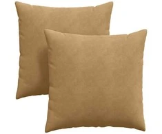 Sofa Pagalvės 2 pcs Ruda 60 x 60 cm Kordūrinis audinys
