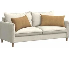 Sofa Pagalvės 2 pcs Ruda 80 x 40 cm Kordūrinis audinys