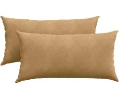 Sofa Pagalvės 2 pcs Ruda 80 x 40 cm Kordūrinis audinys