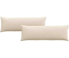 Sofa Pagalvės 2 pcs Smėlio 120 x 40 cm audinys