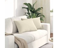 Sofa Pagalvės 2 pcs Smėlio 60 x 40 cm audinys