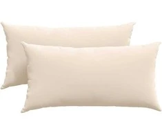 Sofa Pagalvės 2 pcs Smėlio 80 x 40 cm audinys
