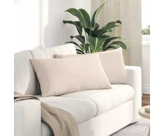 Sofa Pagalvės 2 pcs Smėlio 80 x 40 cm audinys