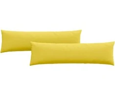 Sofa Pagalvės 2 pcs Šviesi geltona 145 x 40 cm audinys