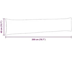 Sofa Pagalvės 2 pcs Šviesi geltona 200 x 40 cm