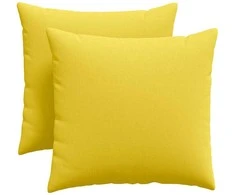 Sofa Pagalvės 2 pcs Šviesi geltona 45 x 45 cm audinys
