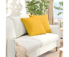 Sofa Pagalvės 2 pcs Šviesi geltona 50 x 50 cm