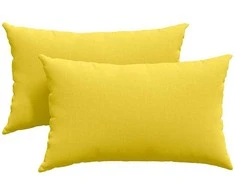 Sofa Pagalvės 2 pcs Šviesi geltona 50 x 30 cm audinys