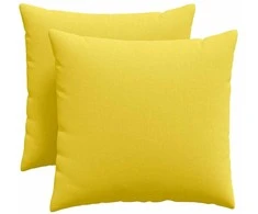 Sofa Pagalvės 2 pcs Šviesi geltona 50 x 50 cm audinys