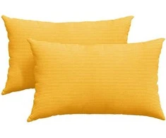 Sofa Pagalvės 2 pcs Šviesi geltona 50 x 30 cm