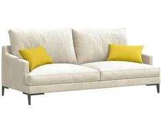 Sofa Pagalvės 2 vnt. audinys Šviesi geltona 50 x 30 cm
