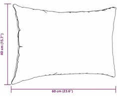 Sofa Pagalvės 2 pcs Šviesi geltona 60 x 40 cm