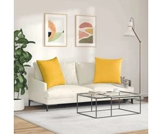 Sofa Pagalvės 2 pcs Šviesi geltona 60 x 60 cm
