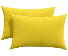 Sofa Pagalvės 2 pcs Šviesi geltona 60 x 40 cm audinys